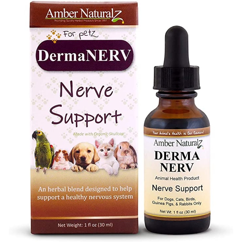 Amber Naturalz DermaNERV: Nerve Support – for Pets, 1 Ounce