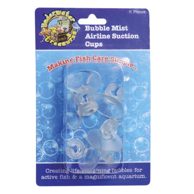 Underwater Treasures Bubble Mist Airline Suction Cups – 6 pack