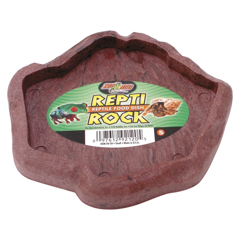 Zoo Med Repti Rock Food Dish Small (Approx. 5.5″ x 5″ x 1″)