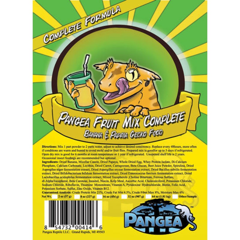 Pangea Fruit Mix Banana Papaya Complete Gecko Diet   – yellow 2 oz