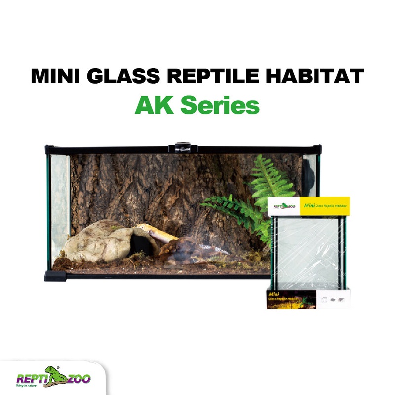 REPTIZOO Mini Glass Reptile Habitat AK Series AK01B 8 x 8 x 6inch(H)