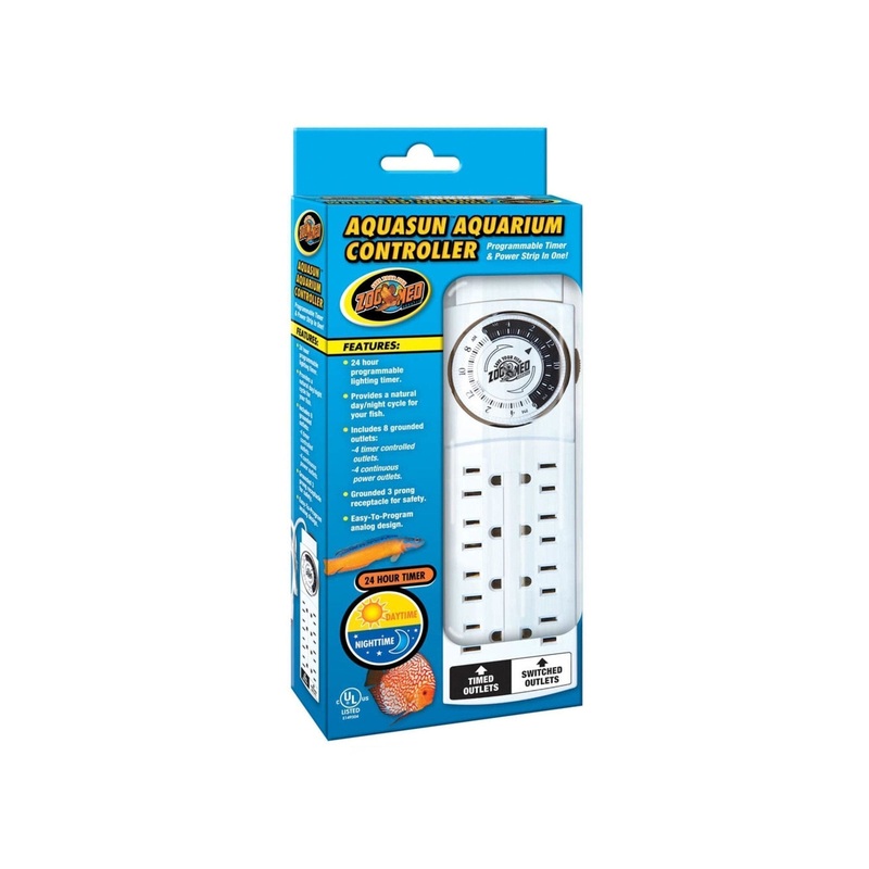 Zoo Med AquaSun Aquarium Controller Timer and Power Strip White, 1ea