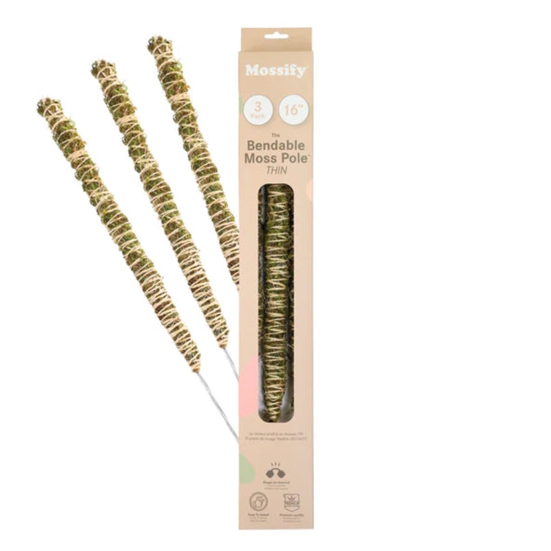 Mossify Bendable Moss Pole – THIN 16 inches