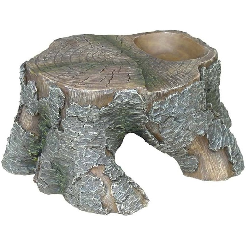 Weco Products Wecorama Sleepy HollowsPine Stump Den Terrarium Ornament small