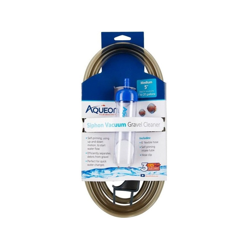 Aqueon Aquarium Siphon Vacuum Gravel Cleaner No Bulb, 1ea/Medium – 5 in