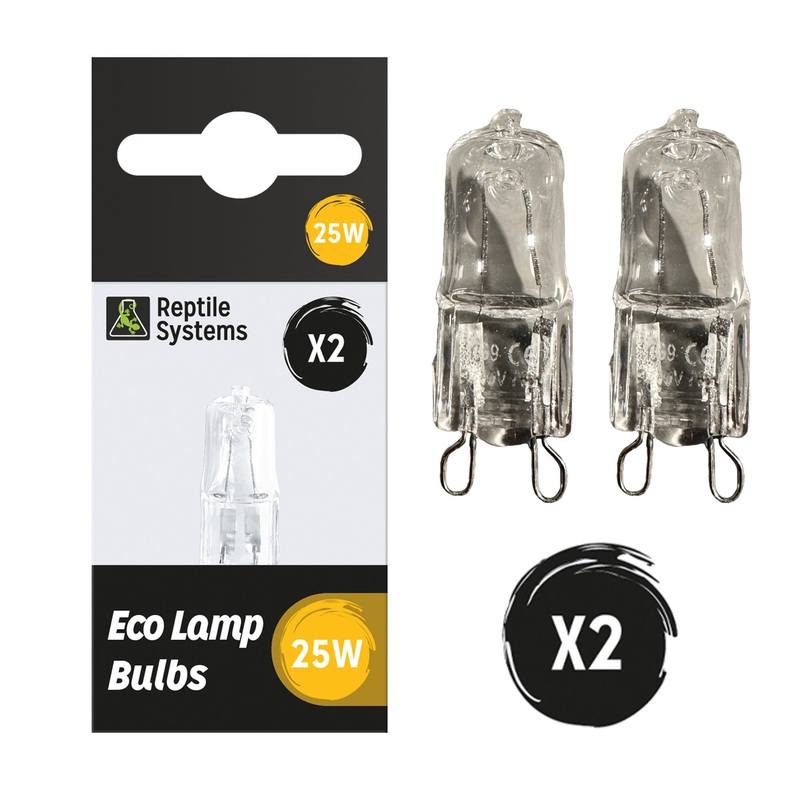 Reptile Systems Eco Halogen Replacement 2- Pack 25 Watt Warm White