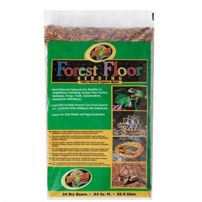 Zoo Med Forest Floor Natural Cypress Mulch Substrate Bedding 4qt