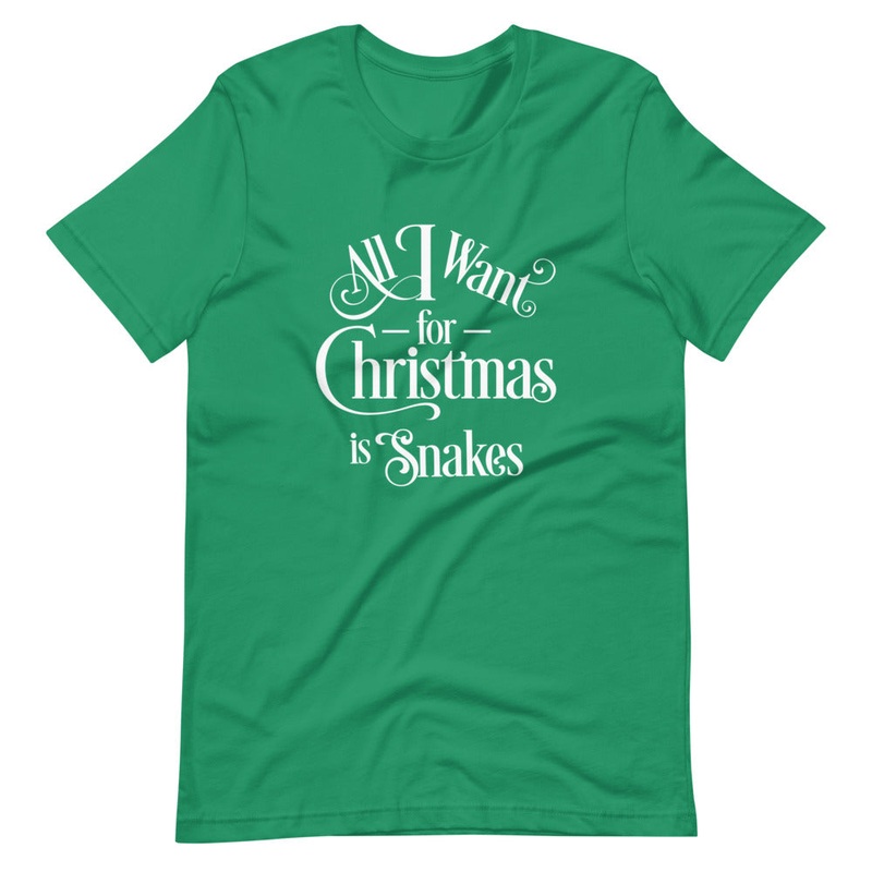 All I Want for Christmas is Snakes Short-Sleeve Unisex T-Shirt Black Heather XS