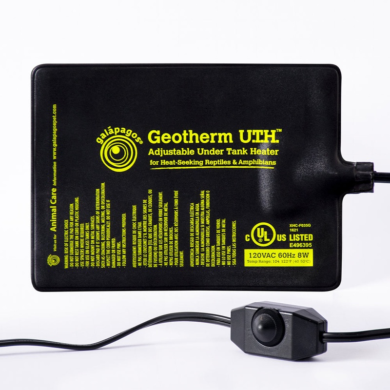 Galapagos Geotherm Adjustable Under Tank Heater 4 watts (1-5 Gallon – 4″ x 7″)