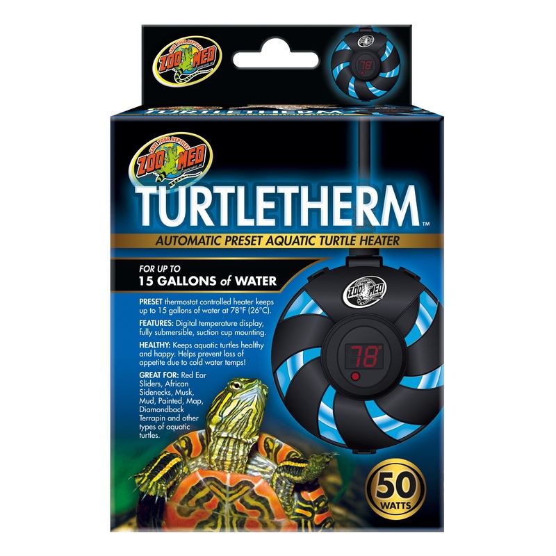 Zoo Med TurtleTherm Automatic Preset Aquatic Turtle Heater 50w (Up to 15 Gallons)