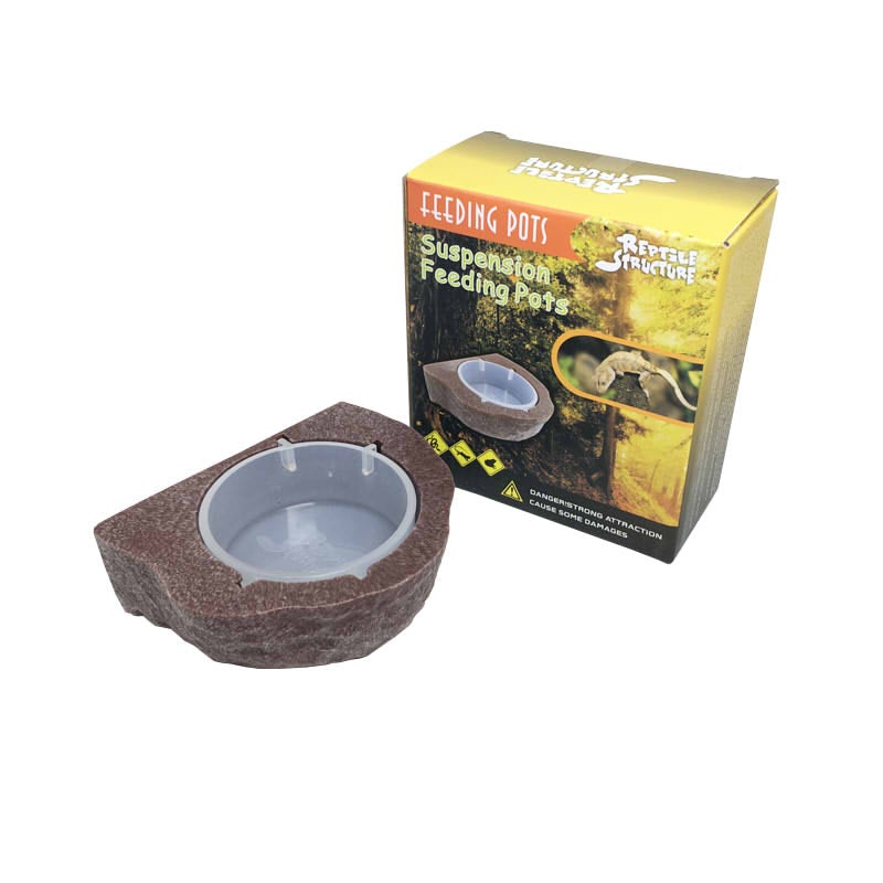 REPTILE STRUCTURE Magnetic Feeding Dish Brown