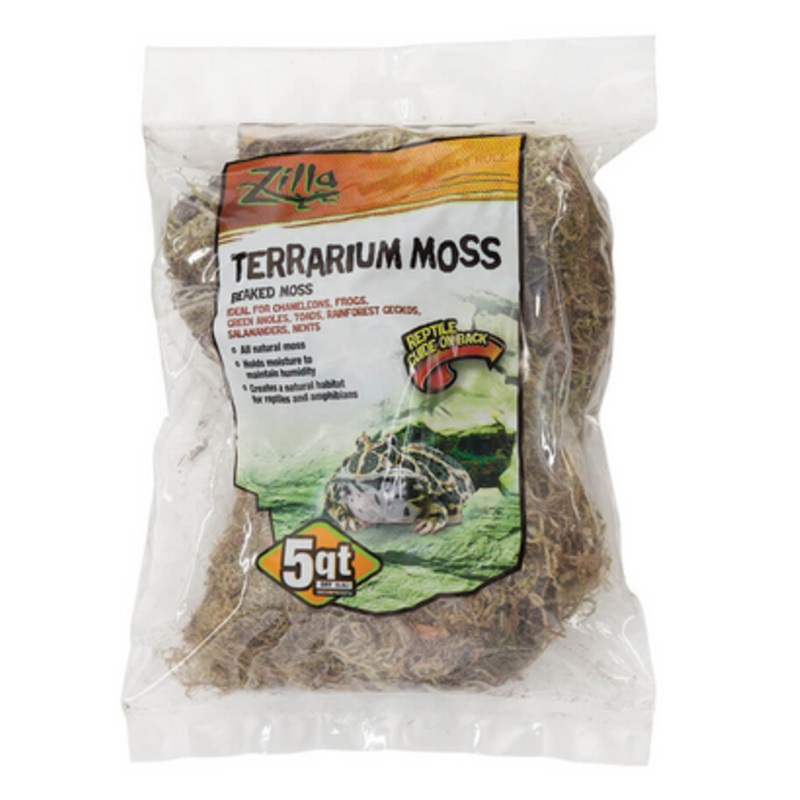 Zilla – Terrarium Moss Substrate – Beaked Moss 5 qt (5.5L)