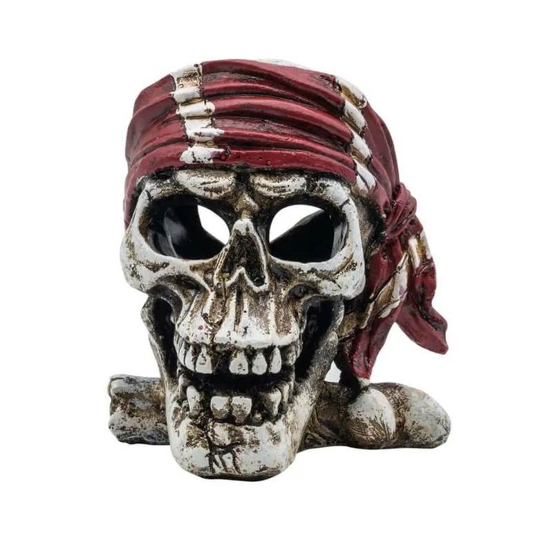 AquaSpectra Pirate Skull Red Bandana 10×10.5x11cm