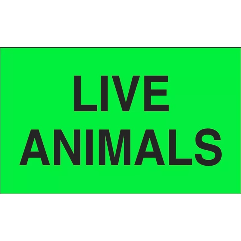 “Live Animals” Label – 3 x 5″