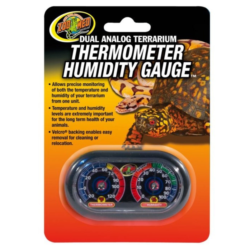 ZM Dual Analog Terrarium Thermometer/Humidity Gauge
