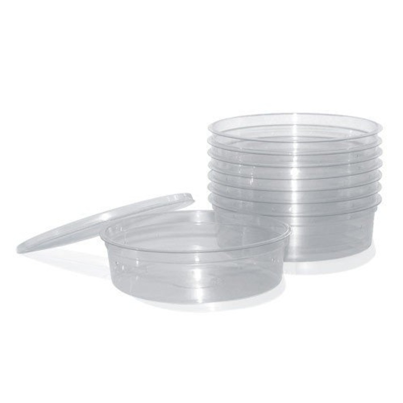 6.75″ Clear Cups with Lid Pre Punched 32 oz (6.75″ x 2″)