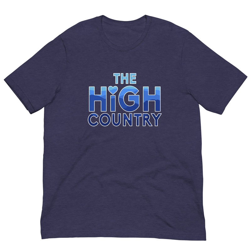 The High Country Unisex T-Shirt to Benefit Western NC Disaster Relief Black Heather XS