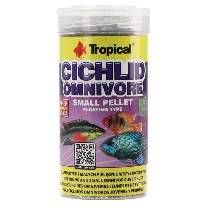 Tropical Cichlid Omnivore Small Pellet 90g