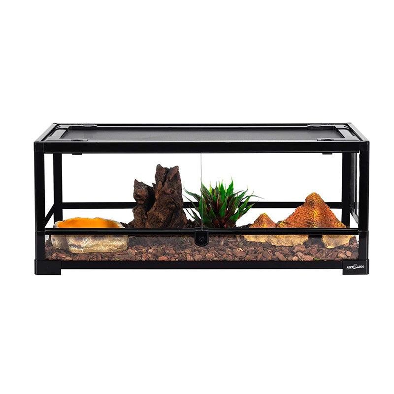 REPTI ZOO 18.7 Gallon 30″ x 12″x 12″ Front Opening reptile enclosures For Reptile Pets Bearded Dragon Gecko Lizard RK301212G 30 x 12 x 12 inches