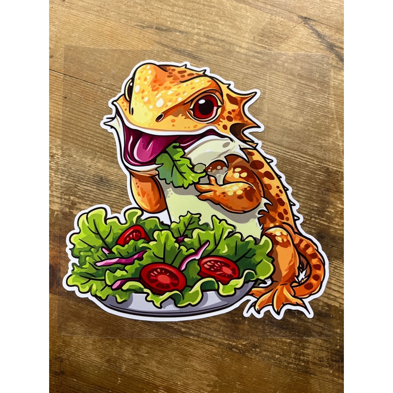 Bearded dragon salad Sticker