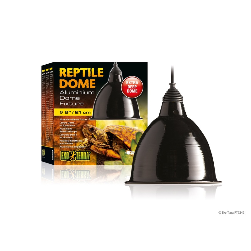 Exo Terra Reptile Aluminum Dome Deep Fixture Small – 15cm (6″)