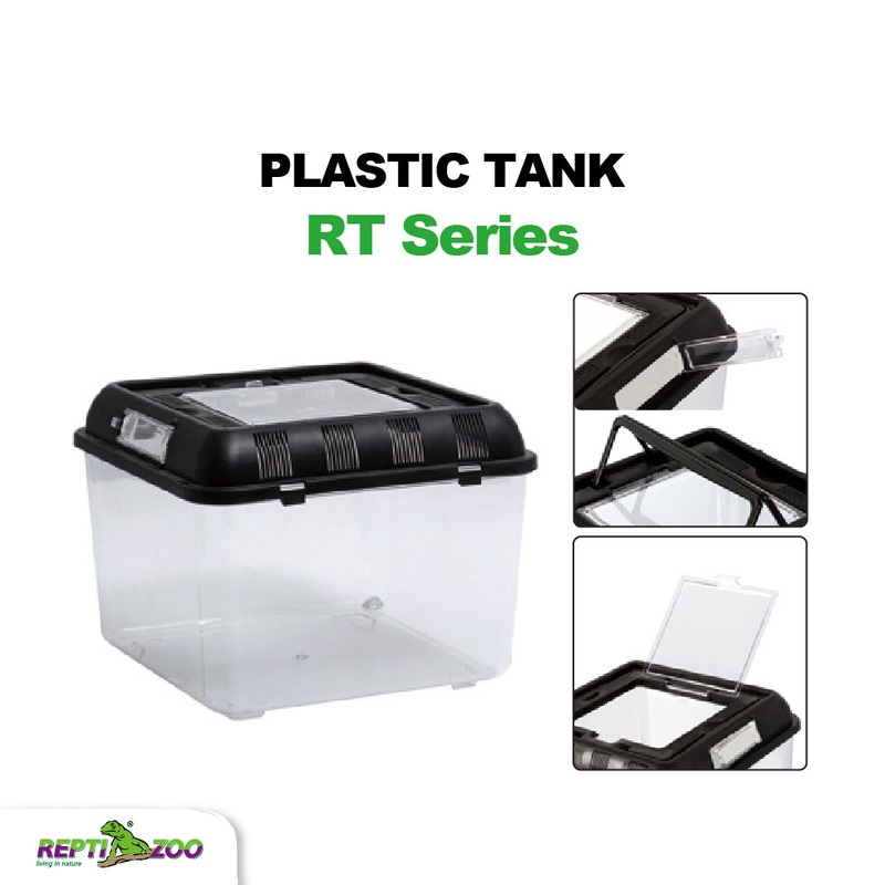REPTIZOO Plastic Tank RT Series RT2001B 8 x 8 x 7inch(H)