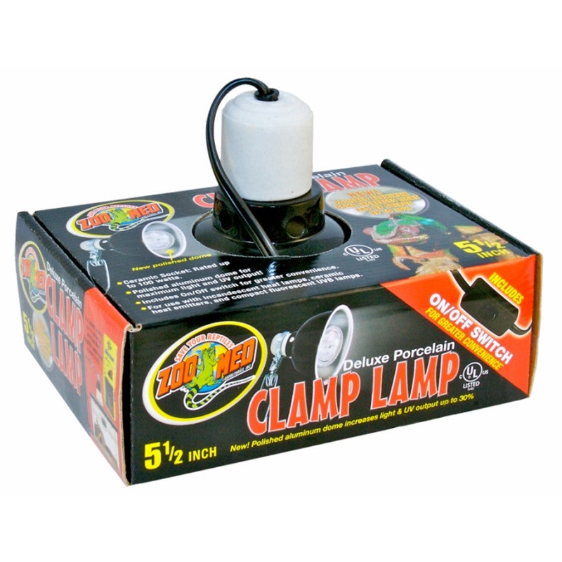 Zoo Med Deluxe Porcelain Clamp Lamp 5.5 inch 100W max