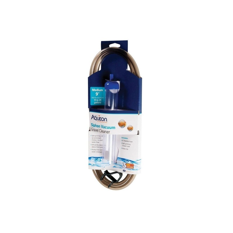 Aqueon Aquarium Siphon Vacuum Gravel Cleaner No Bulb, 1ea/Medium – 9 in