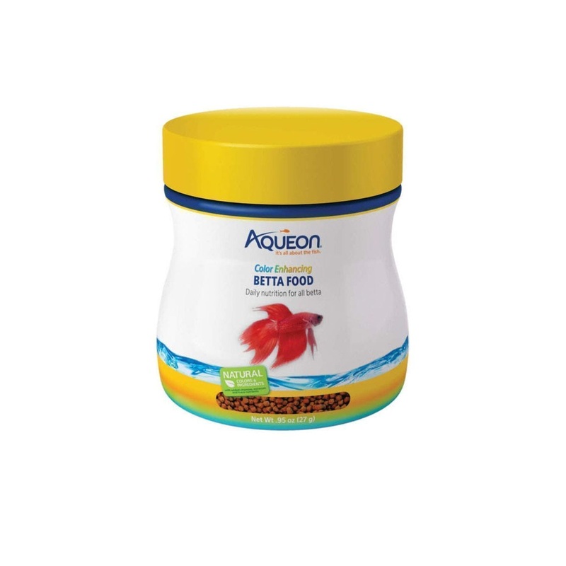 Aqueon Betta Food Color Enhancing 1ea/Floating Pellet, .95 oz