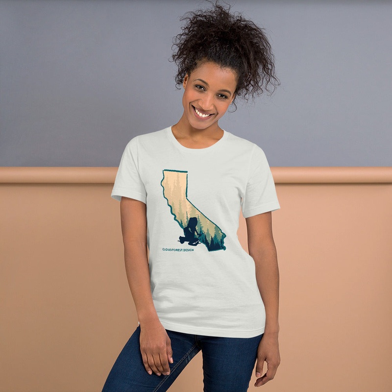 California Redwood Forest Transporting Dart Frog Short-Sleeve Unisex T-Shirt Heather Deep Teal S