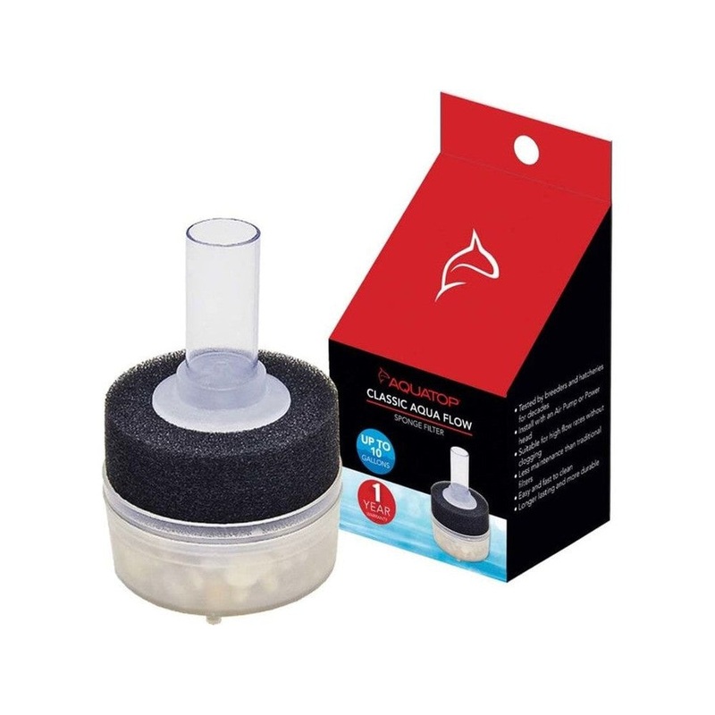 Aquatop Classic Aqua Flow CAF-10 Internal Sponge Filter Black, 1ea