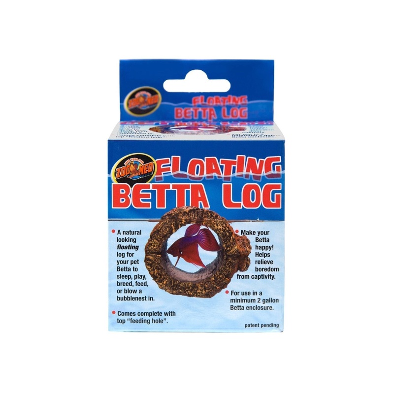 Zoo Med Floating Betta Log Aquarium Ornament Brown, 1ea