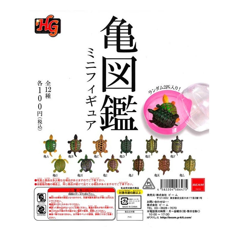 (Gashapon)Turtle Illustration Mini Size (12 types in total) 1 at random