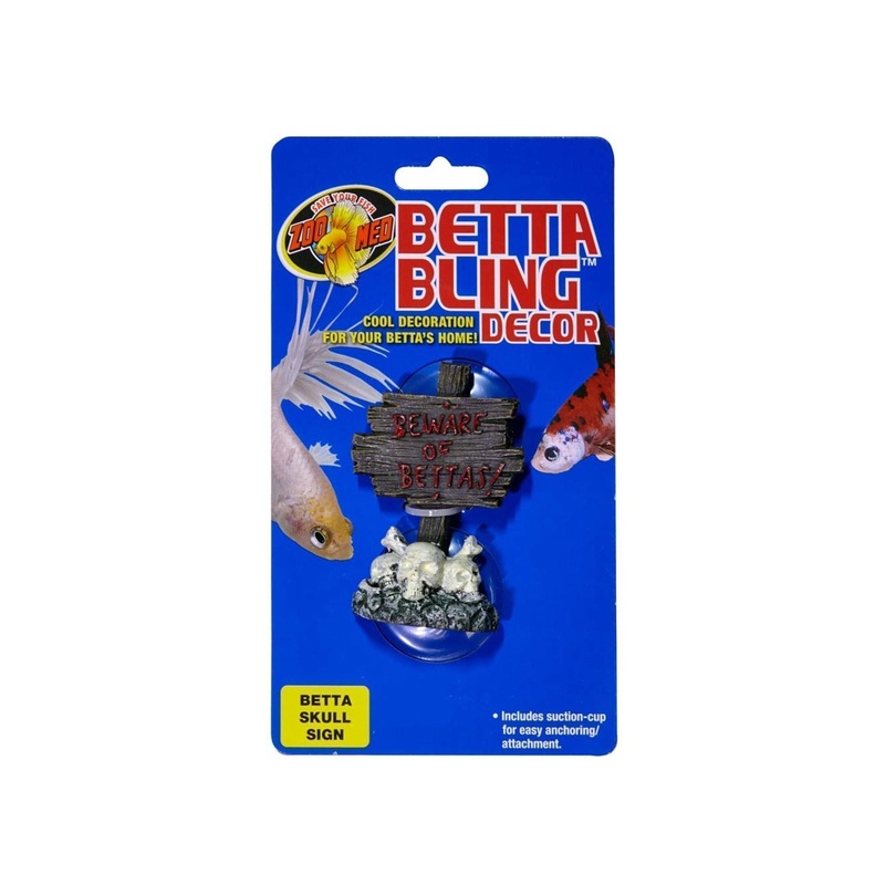 Zoo Med Betta Bling Skull Sign Multi-Color, 1ea