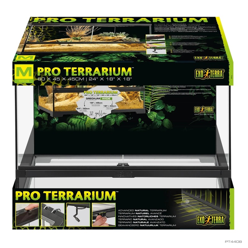 Exo Terra Pro Terrarium Medium Wide – 60x45x45cm