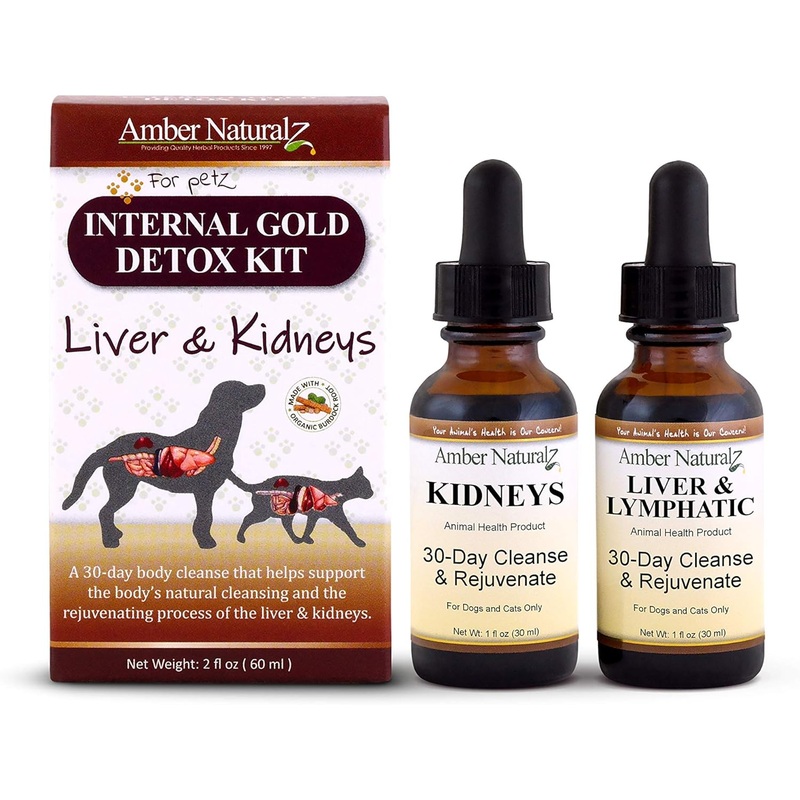 Amber Naturalz Internal Gold Detox KIT – Powerful & Gentle Cleanse & Rejuvenation – for Dogz & Catz