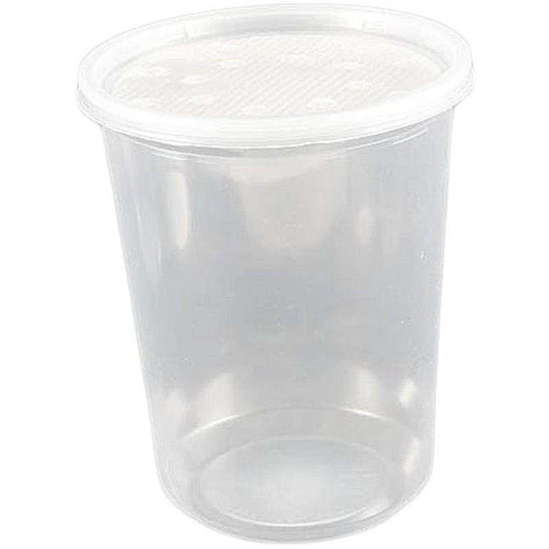 25 pack 32 ounce deli cup + fabric lid