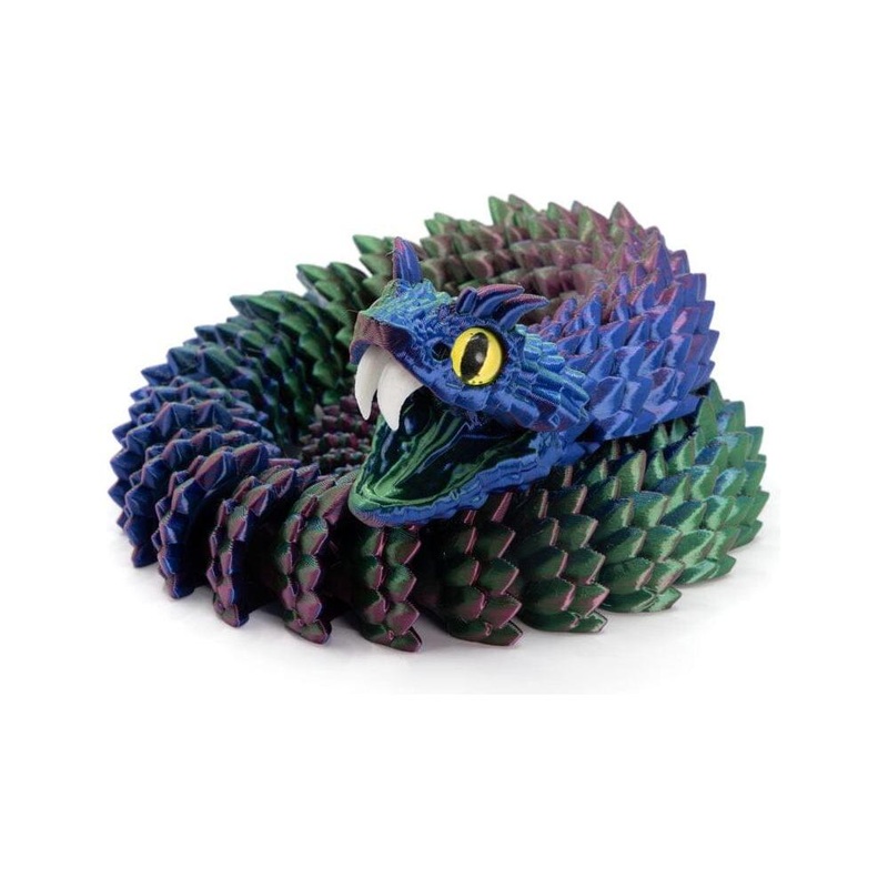 3D Printed Multi-Color Eyelash Viper – Large 3D Printed Multi-Color Eyelash Viper – Large