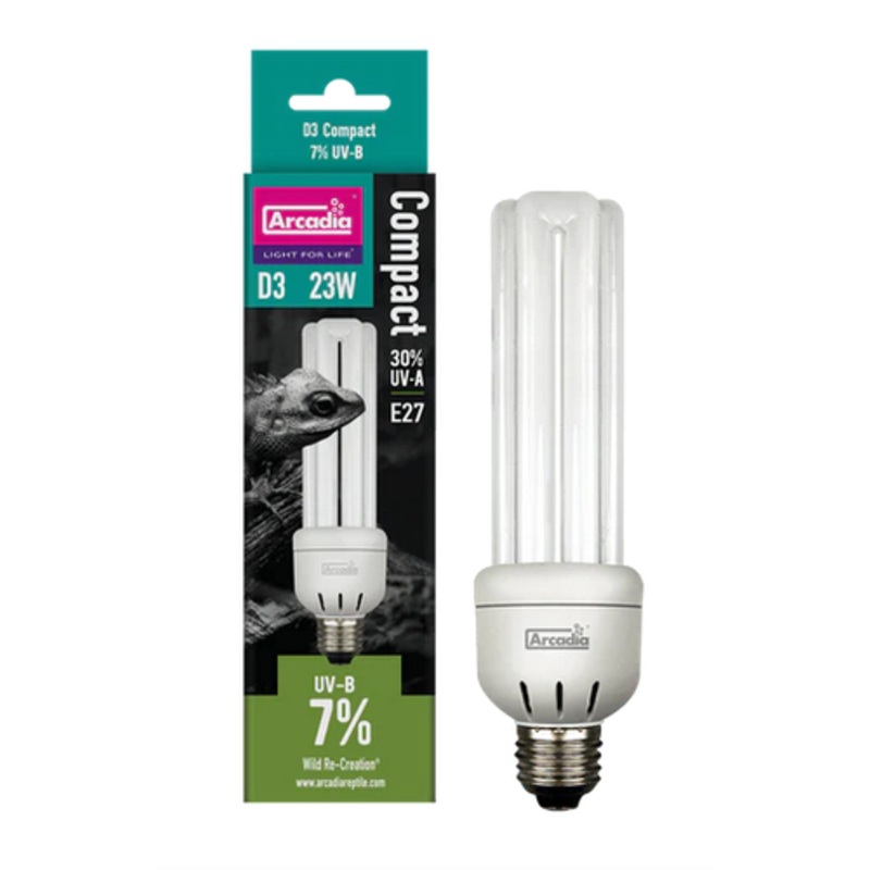 Arcadia D3+ Compact Bulb 23 watt 7% UV