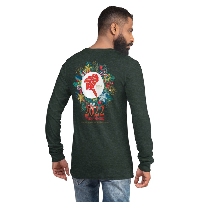 Southeastern Dart Froggers Winter Meetup Unisex Long Sleeve Customizable Tee Black Heather XS