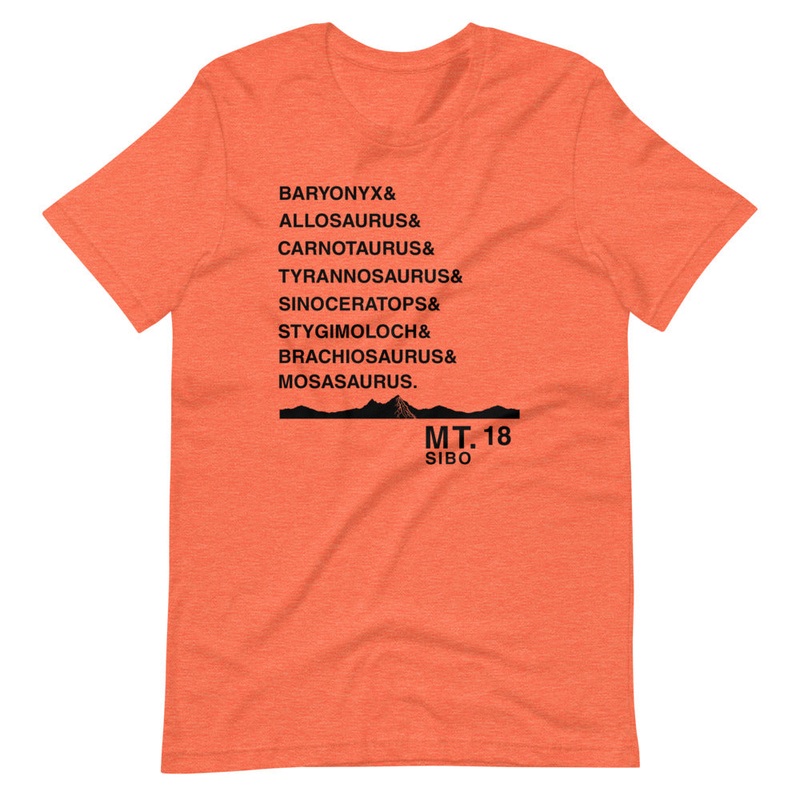Mt. Sibo 18 Species List Short-Sleeve Unisex T-Shirt S