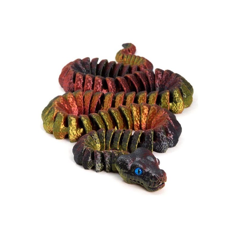 3D Printed Multi-Color Tree Boa – Large 3D Printed Multi-Color Tree Boa – Large