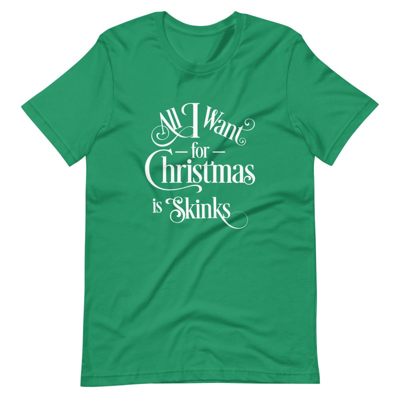All I Want for Christmas is Skinks Short-Sleeve Unisex T-Shirt Black Heather XS