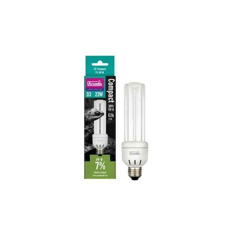 Arcadia D3 7% UVB Compact Bulb – 23W