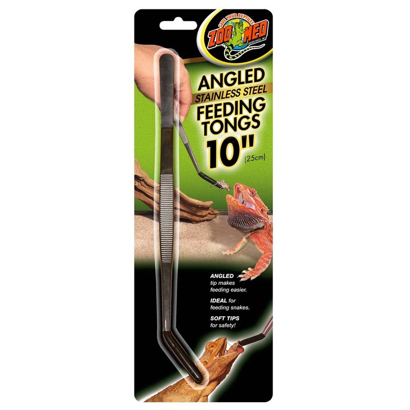 Zoo Med Stainless Steel 10″ Curved Feeding Tongs