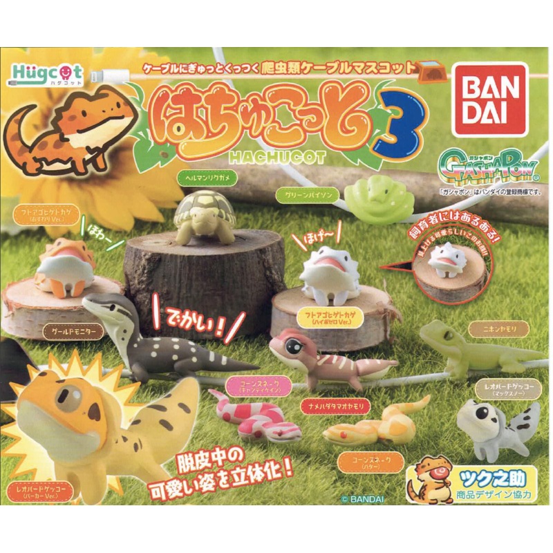 (Bandai Gashapon)Hachucot Reptiles Vol. 3 Cable Holder Figure Collection (11 types in total) 1 at random