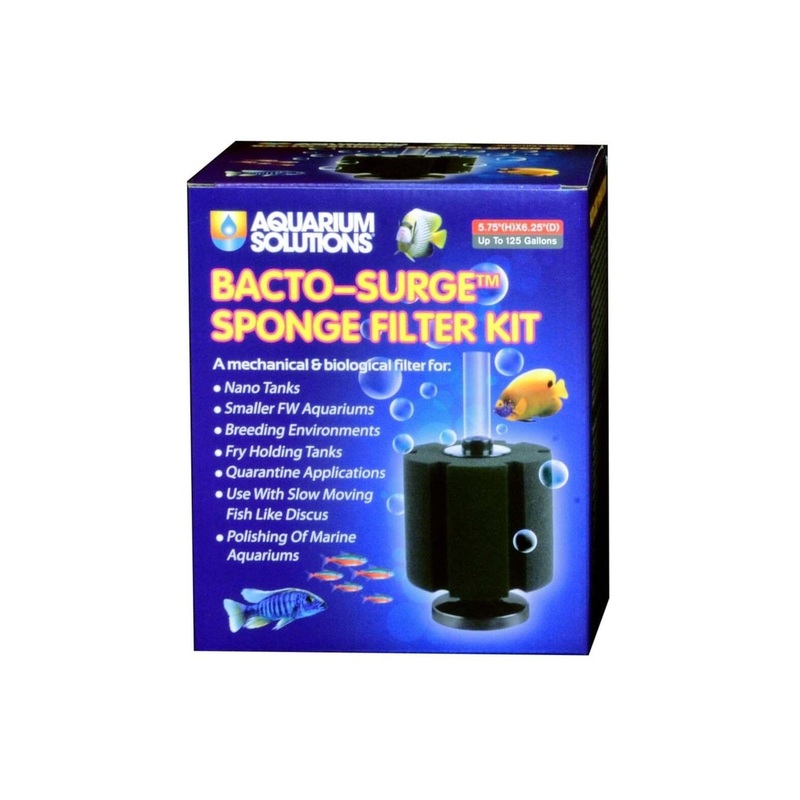 Aquarium Solutions Bacto-Surge Biological Action Sponge Filter Black, Extra-Large