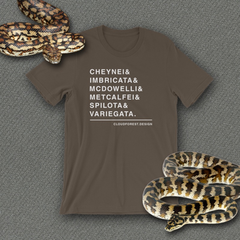 Carpet Python (Morelia spilota) Subspecies List Short-Sleeve Unisex T-Shirt Black Heather XS