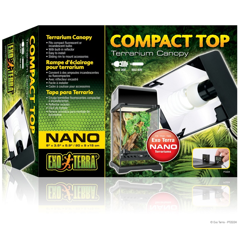 Exo Terra Compact Top Nano Canopy 8″ x 3.5″ x 5.9″