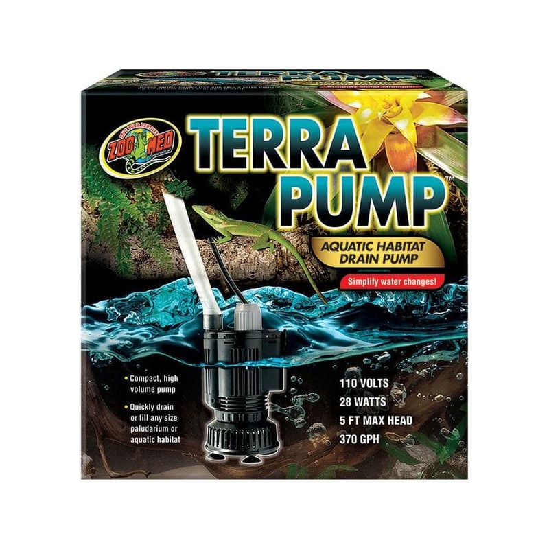 Zoo Med Terra Pump Aquatic Habitat Drain Pump 1ea/370 GPH